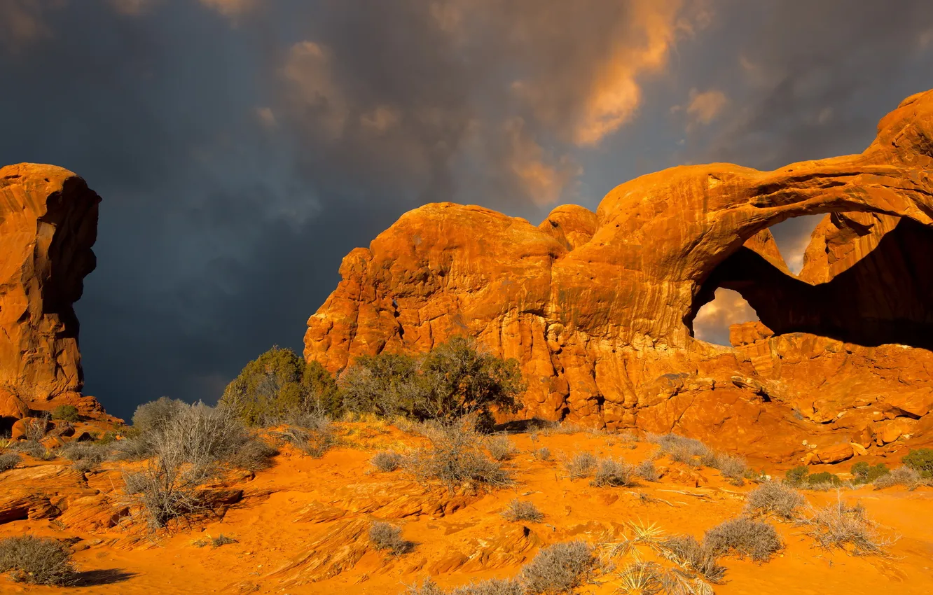 Photo wallpaper the sky, landscape, mountains