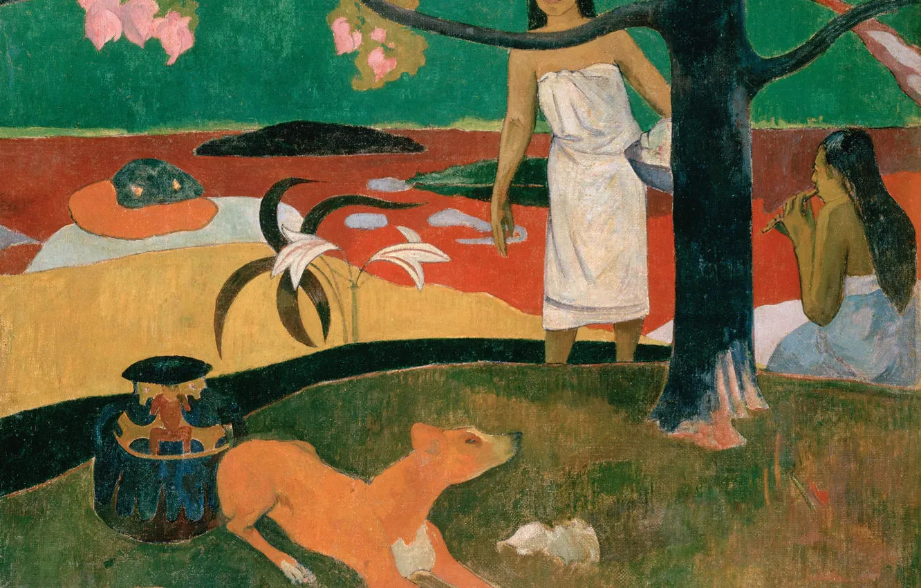 Photo wallpaper picture, genre, Paul Gauguin, Eugene Henri Paul Gauguin, Tahitian Pastorals