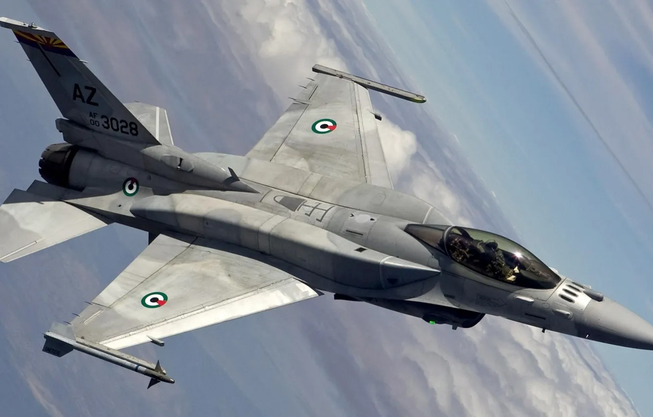 Photo wallpaper IFTS pod;, United Arab Emirates Air Force, Desert Falcon, F-16E Block 60