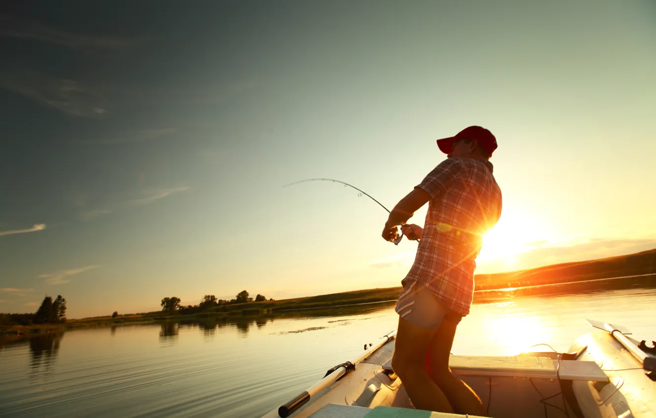 Photo wallpaper fisherman, fishing, equipment
