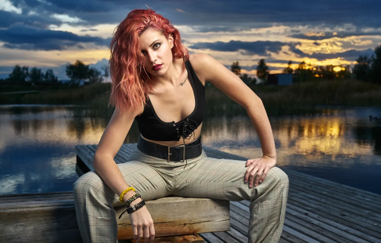 Photo wallpaper girl, pose, Miryam