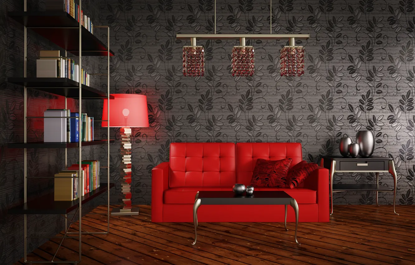 Photo wallpaper design, living room, Modernity