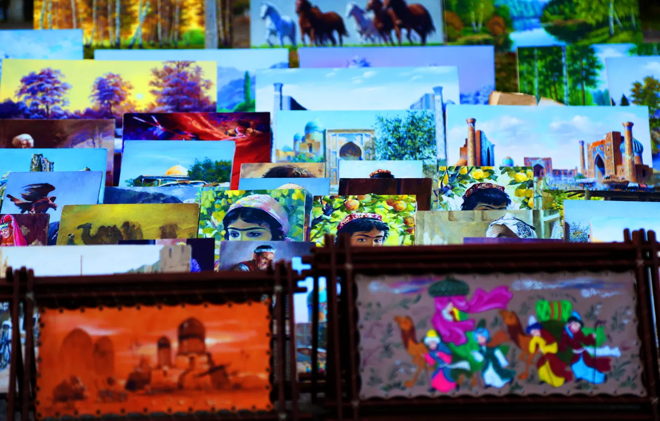 Photo wallpaper portrait, frame, painting, Broadway