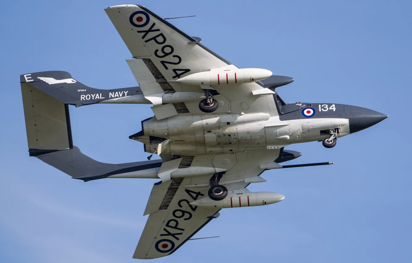 Photo wallpaper Fighter, RAF, Chassis, Royal Navy, Sea Vixen, de Havilland Aircraft Company, de Havilland DH.110 Sea …