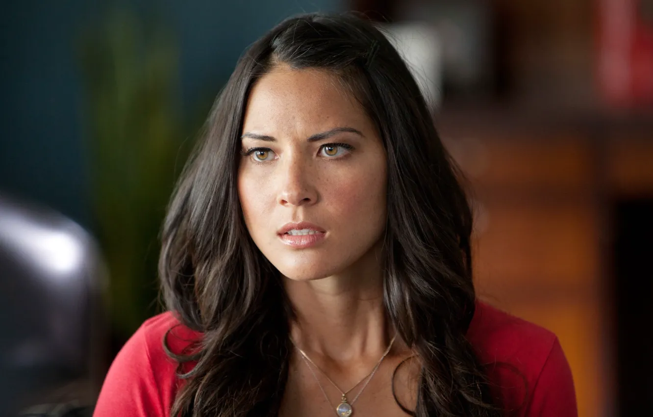 Photo wallpaper look, pose, model, makeup, actress, brunette, Olivia Munn, TV presenter