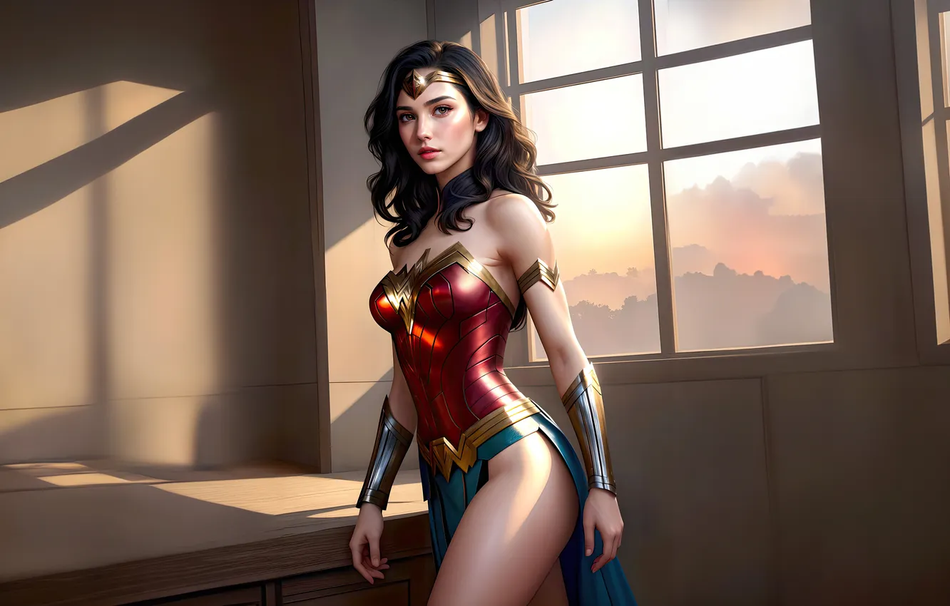 Photo wallpaper Wonder Woman, hope, cape