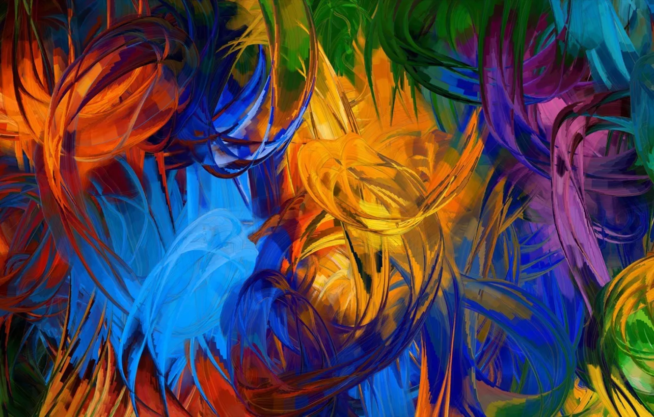 Photo wallpaper abstraction, paint, brush