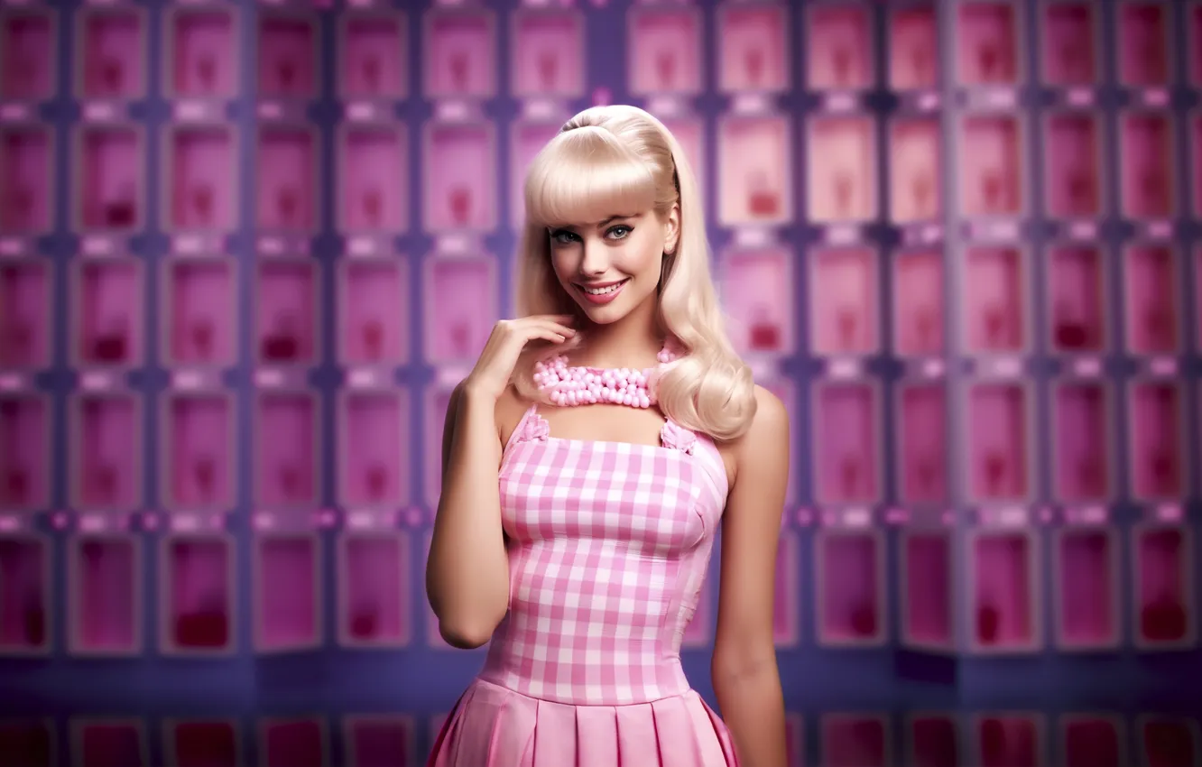 Photo wallpaper girl, cute, doll, ai-generated