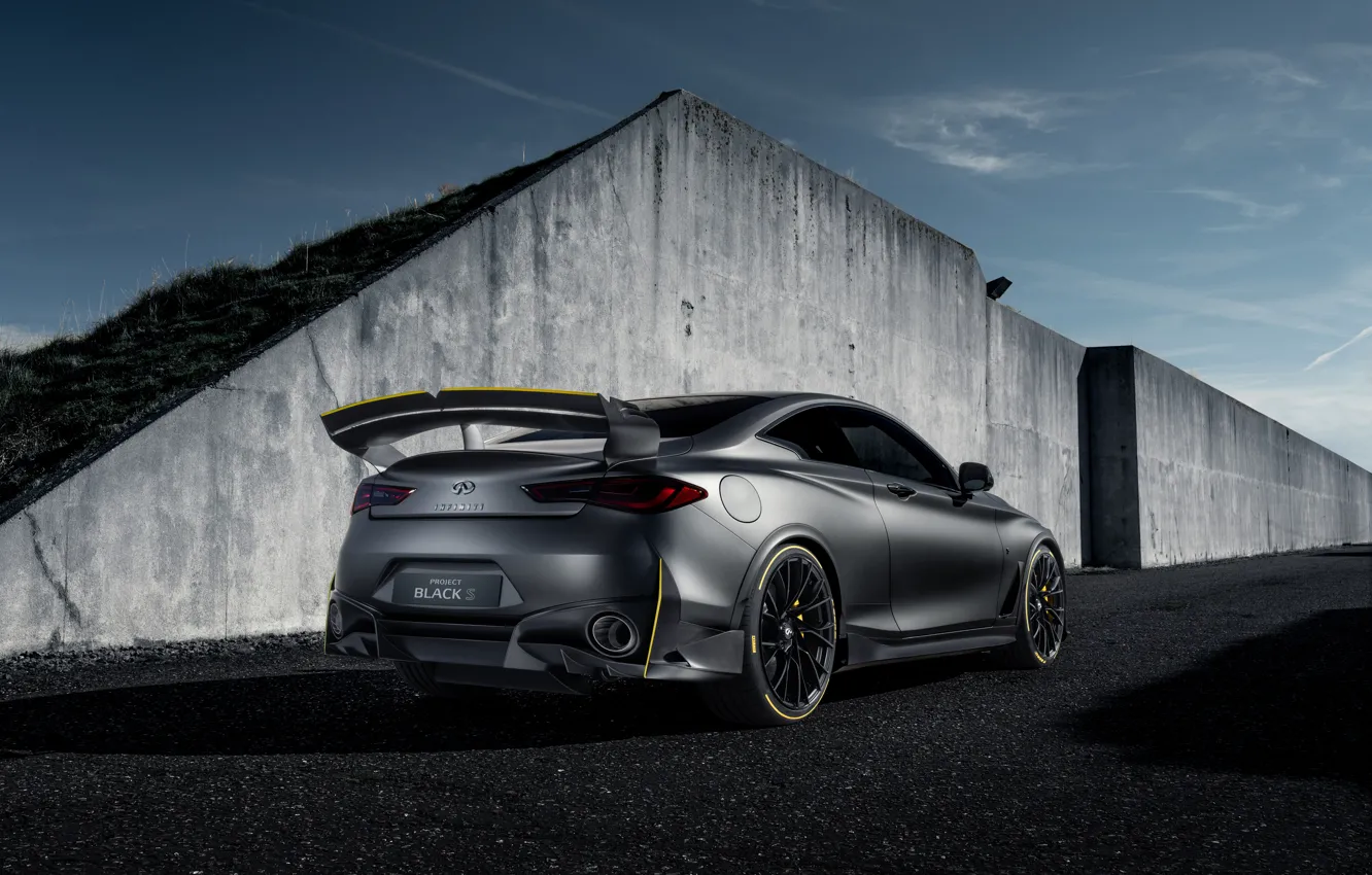 Photo wallpaper Prototype, Infiniti, rear view, 2018, Project Black S