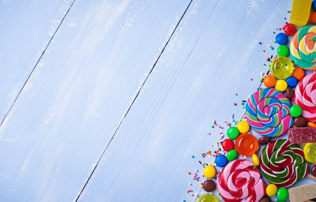 Photo wallpaper candy, sweets, lollipops