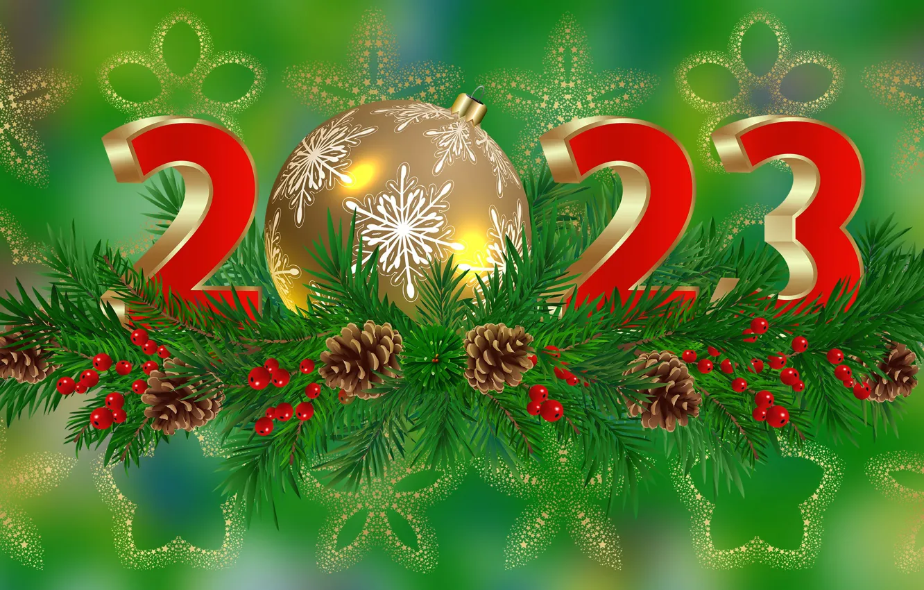 Photo wallpaper Graphics, Congratulations, New Year