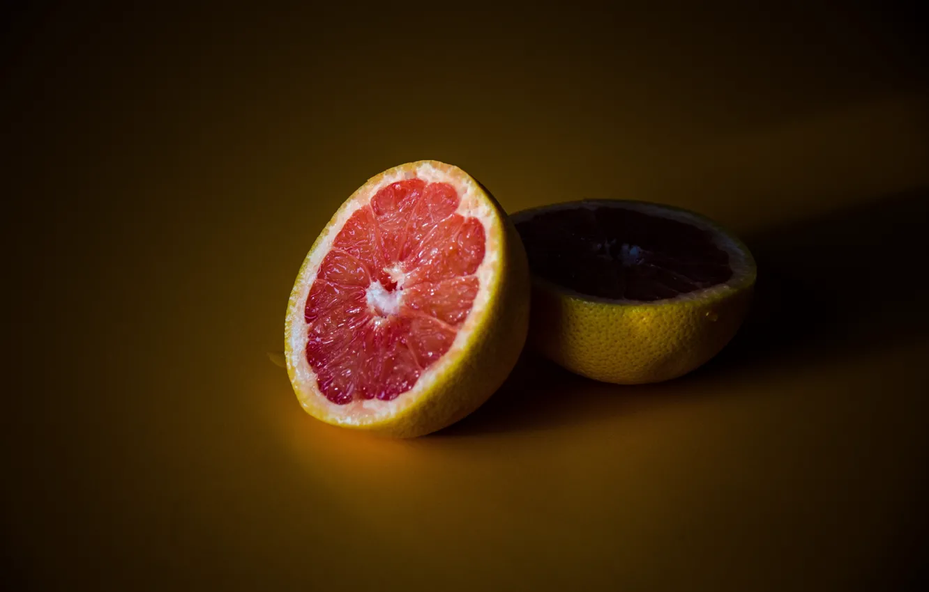 Photo wallpaper fruit, orange, shadow