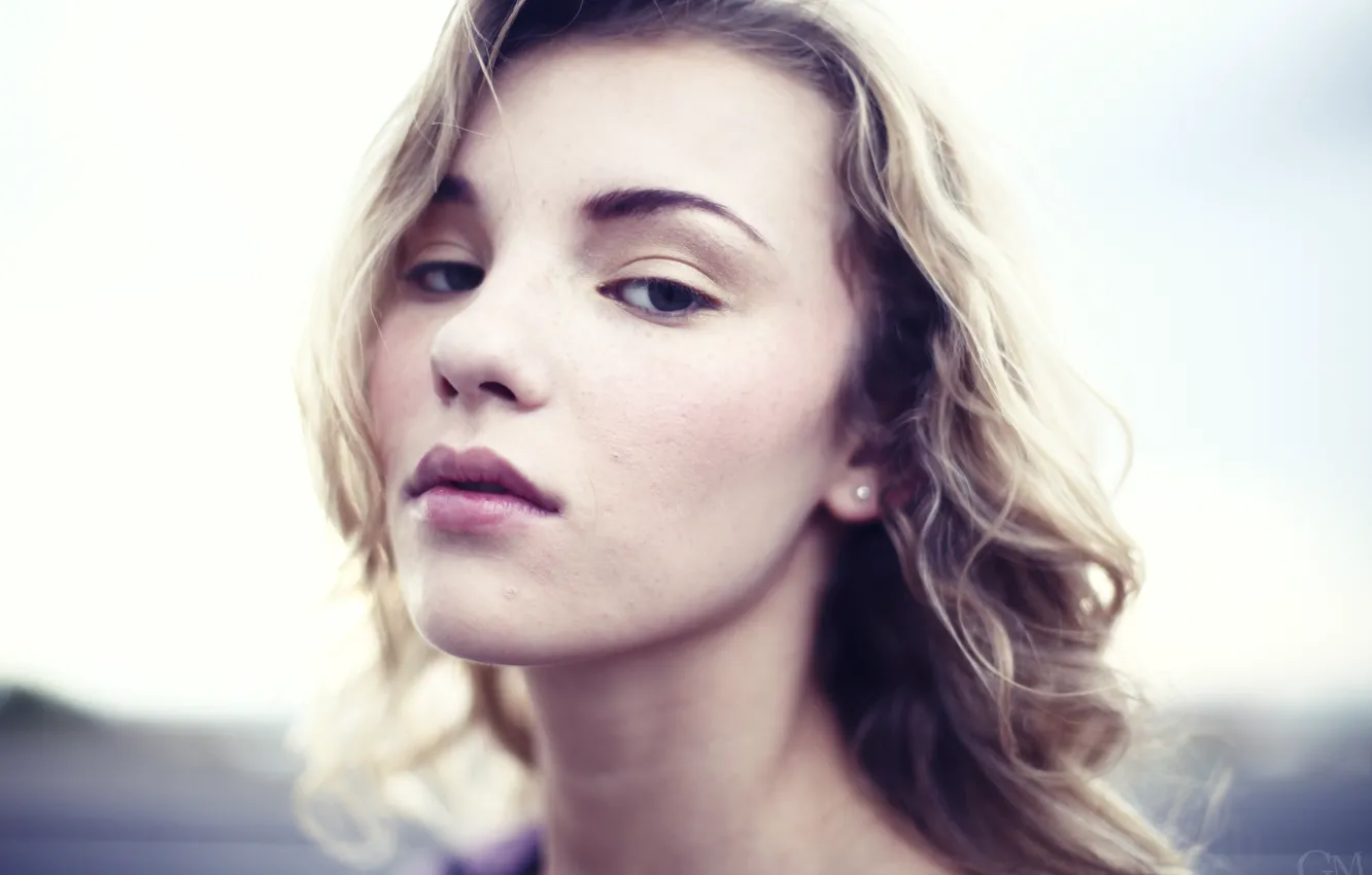 Photo wallpaper girl, woman, model, face, blonde, female, Rachel Yampolsky