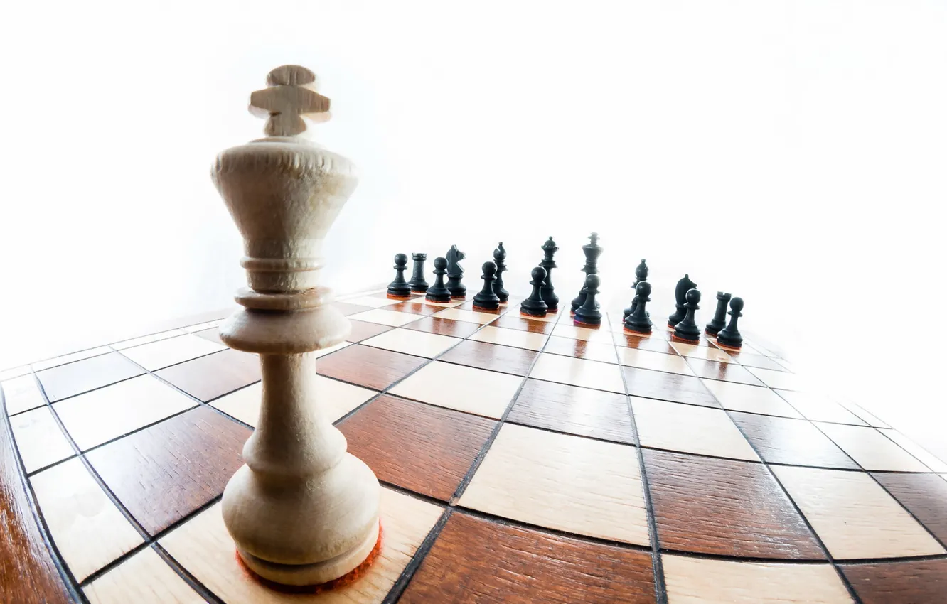 Photo wallpaper macro, chess, figure