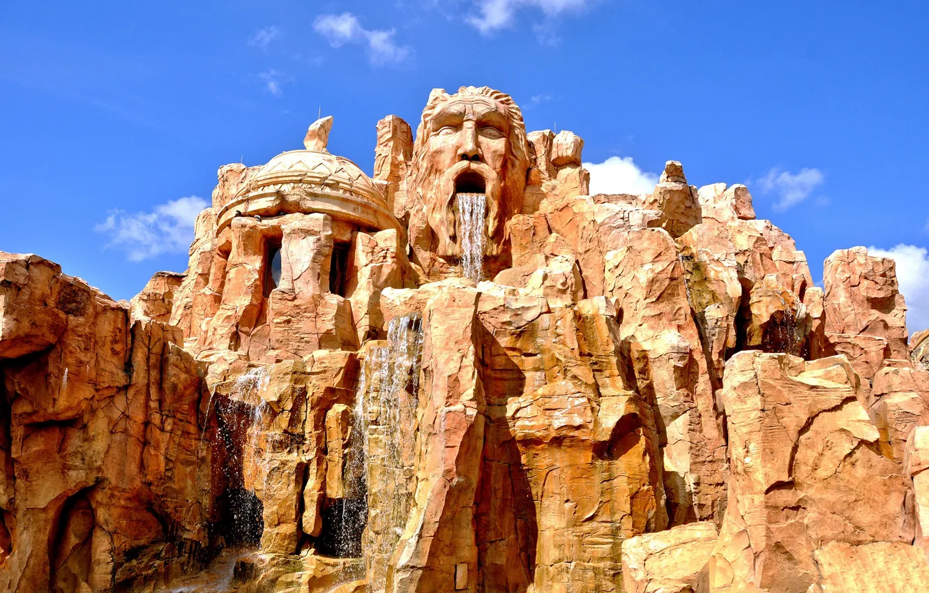 Photo wallpaper movie, waterfall, Hollywood, USA, Studio, Universal Studios