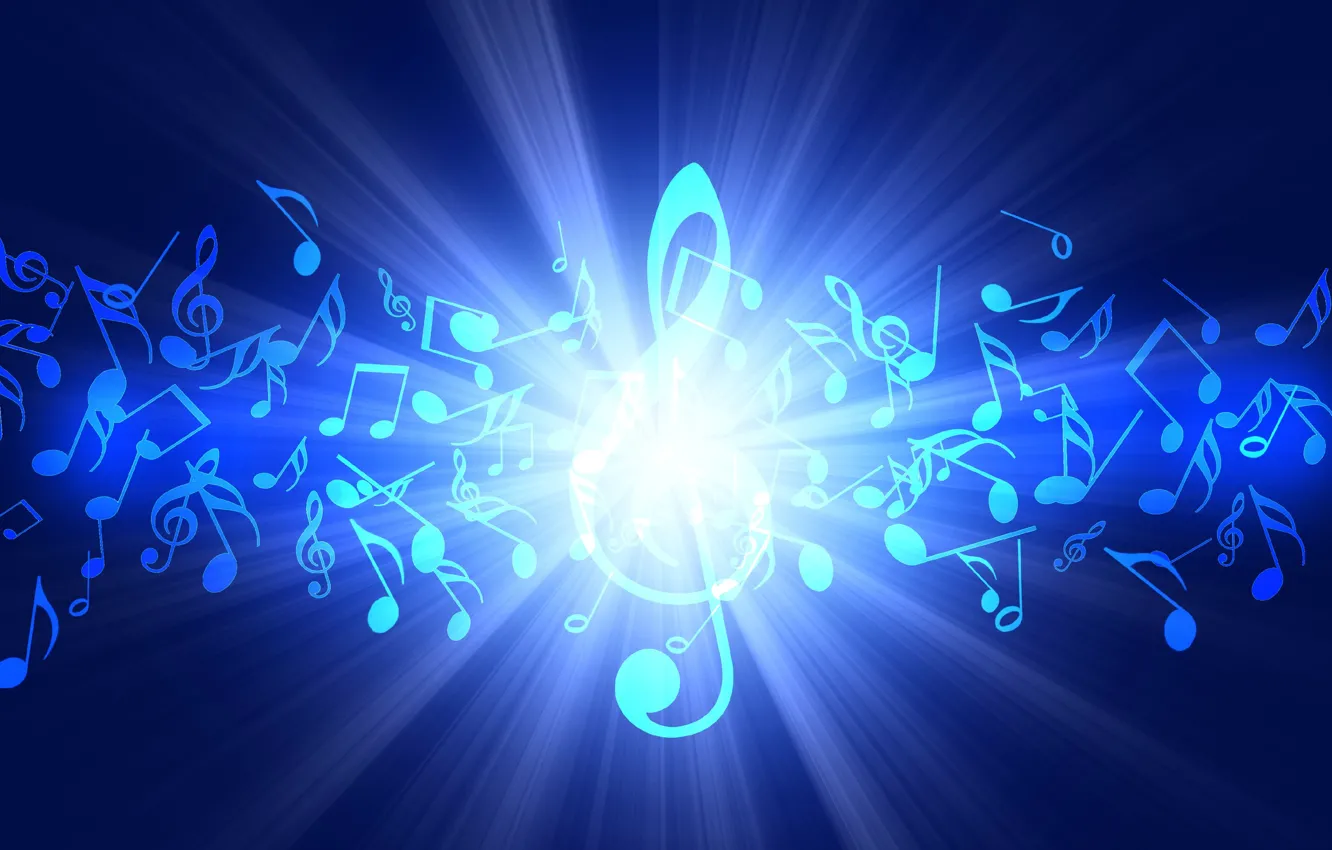 Photo wallpaper notes, music, sound, treble clef