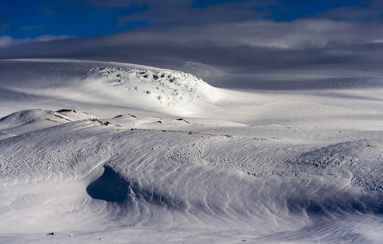 Photo wallpaper snow, landscape, mountains