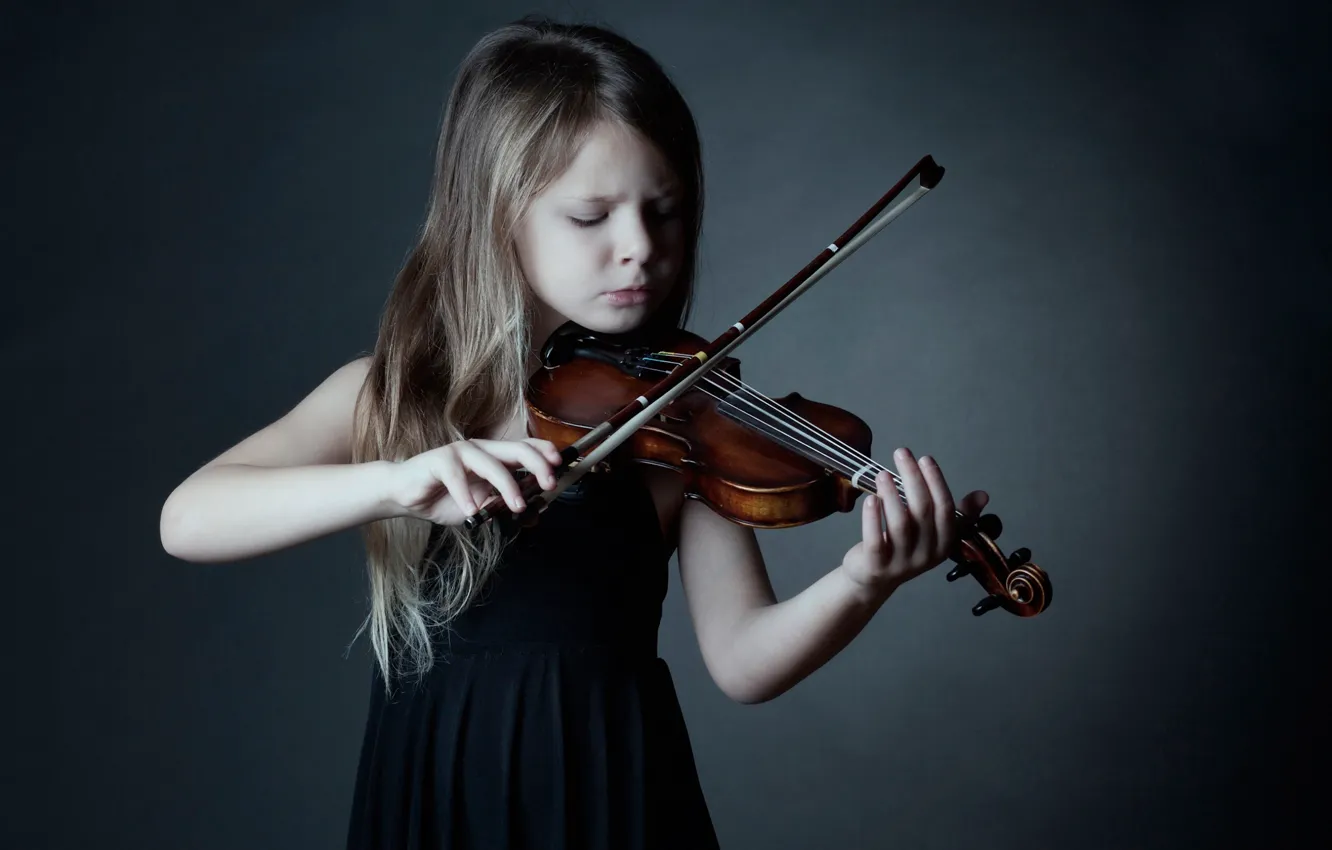 Photo wallpaper violin, the game, girl