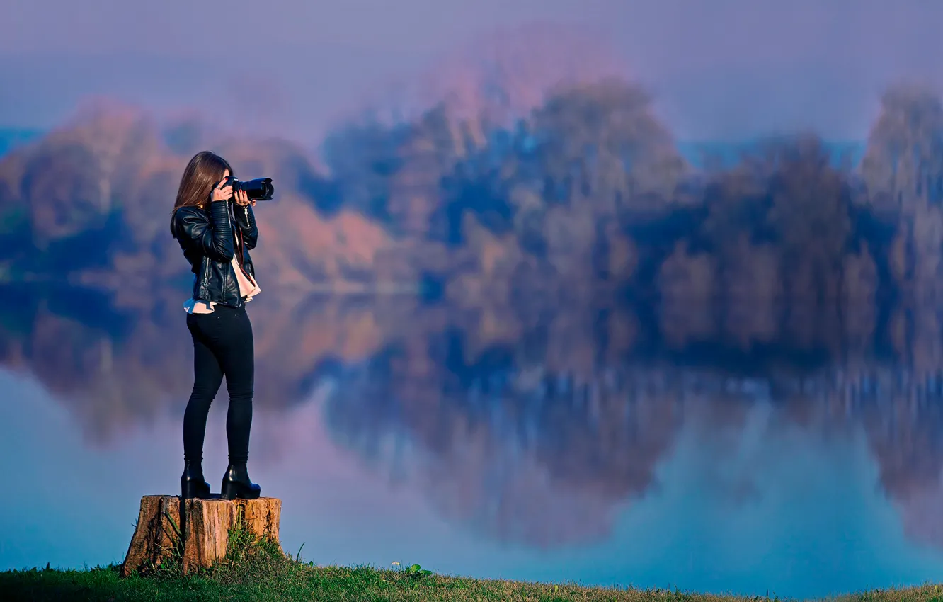 Photo wallpaper landscape, nature, figure, photographer