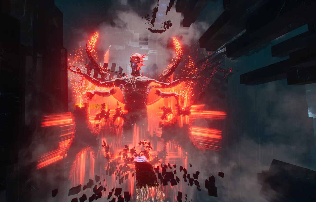 Photo wallpaper neon, cyberpunk, Neon, Cyberpunk, GHOSTRUNNER, Ghostrunner 2