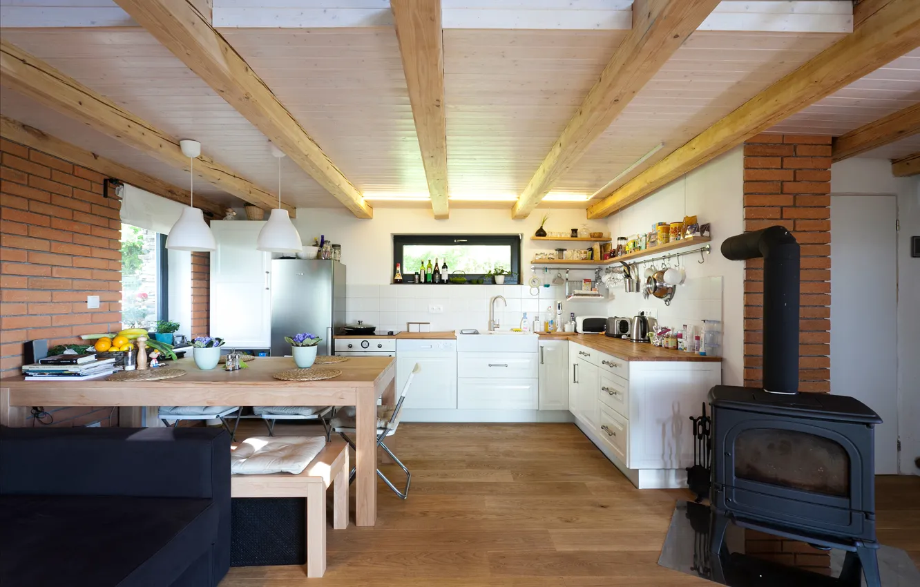 Photo wallpaper interior, kitchen, design. house