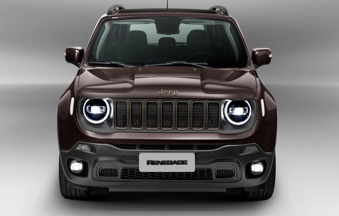 Photo wallpaper front view, 2018, Jeep, Limited, Renegade
