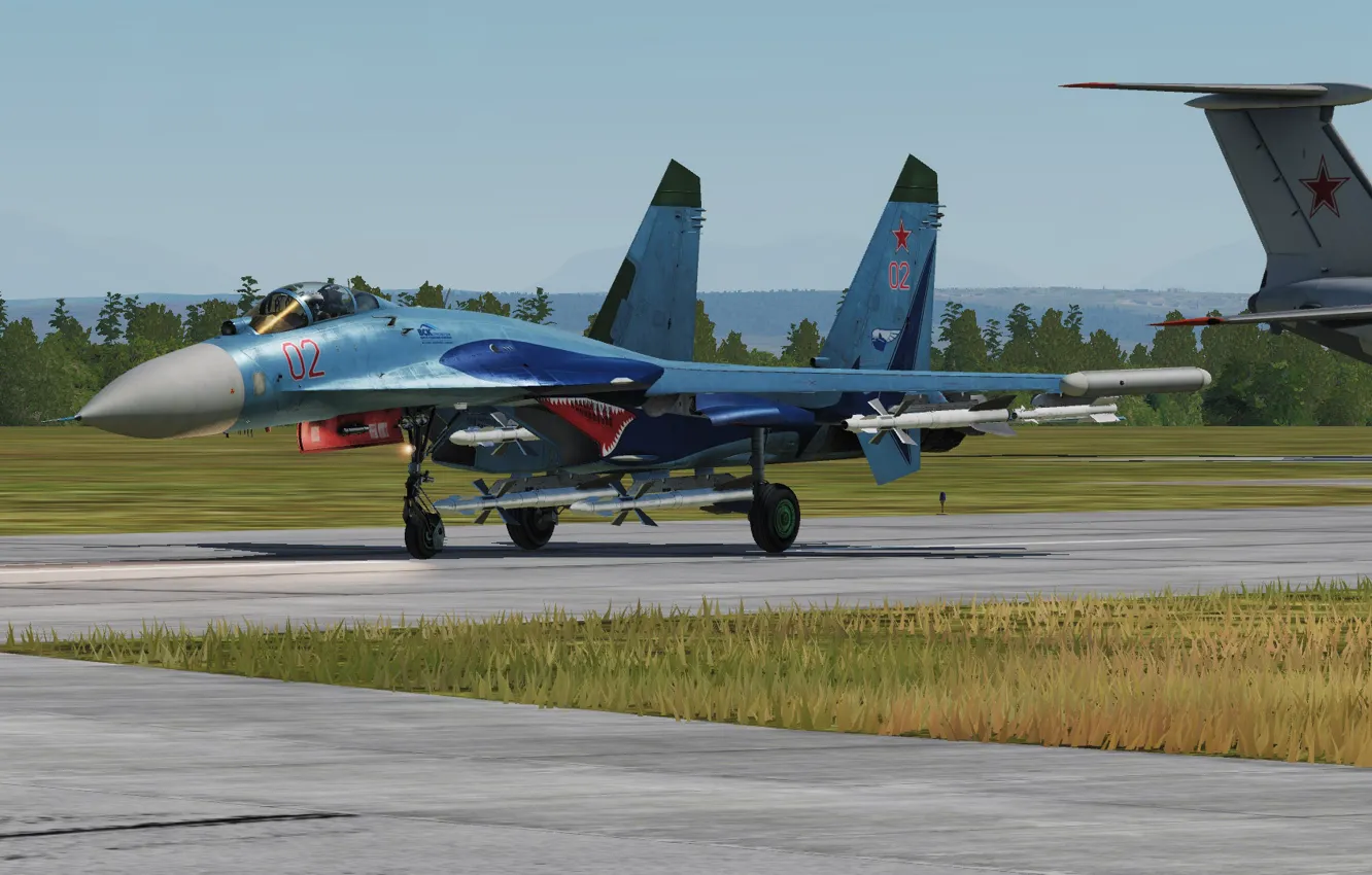 Photo wallpaper Su-27, Multi-role fighter, Sukhoi