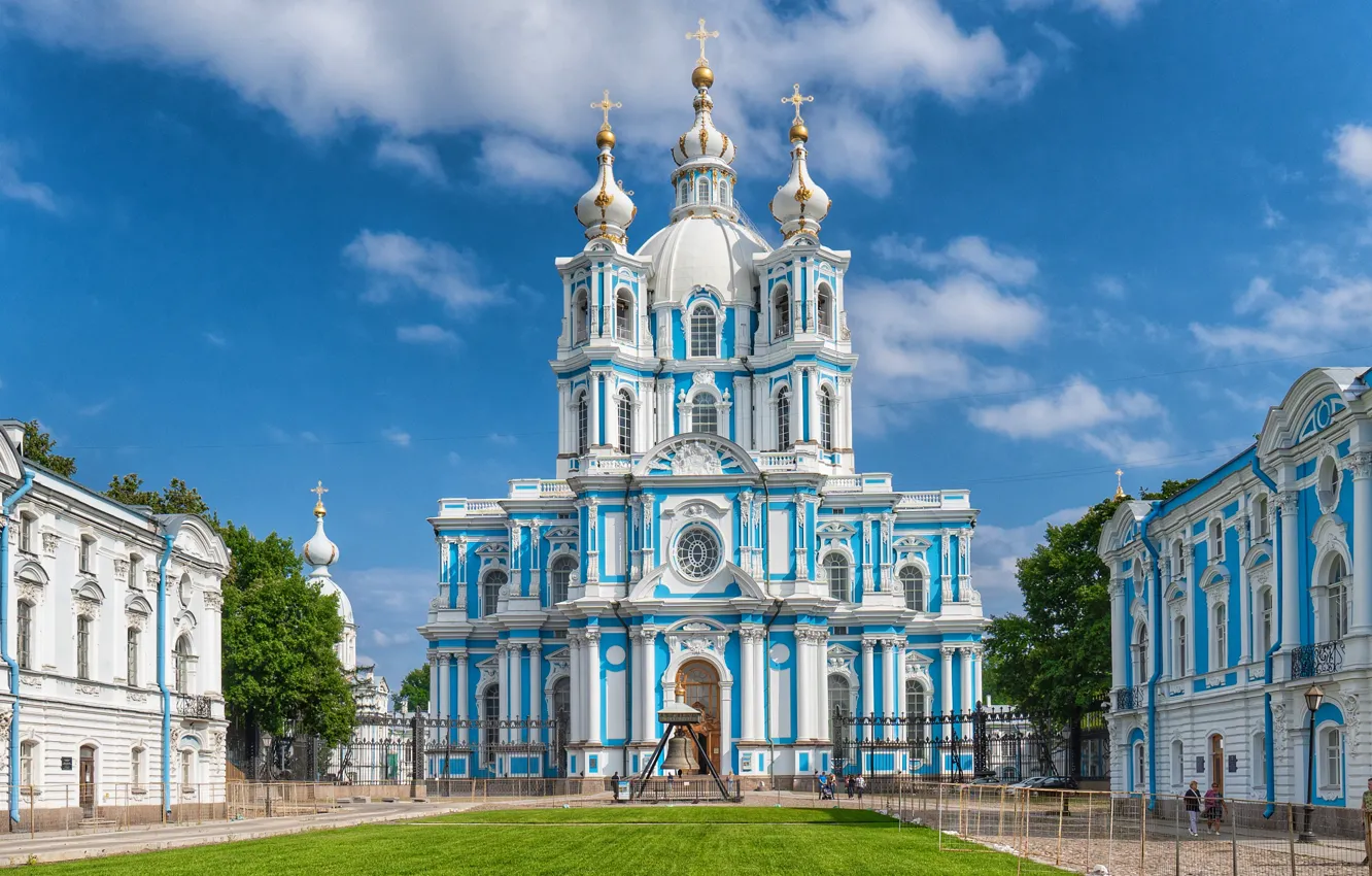 Photo wallpaper summer, Saint Petersburg, Smolny Cathedral