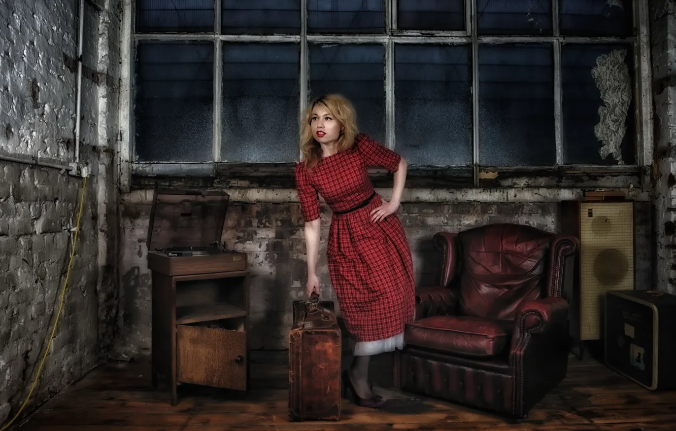 Photo wallpaper girl, room, Katia