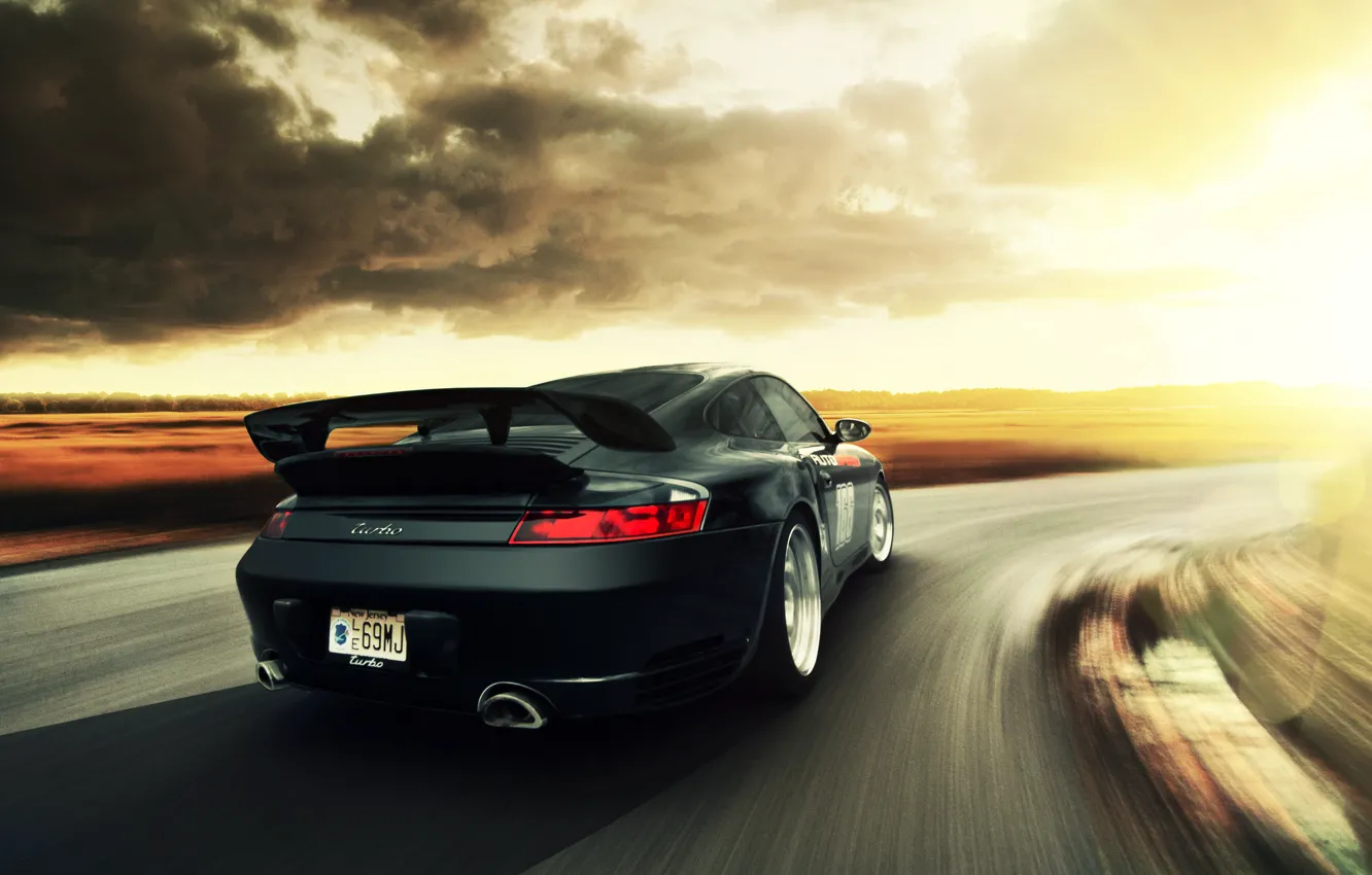 Photo wallpaper clouds, speed, 911, Porsche, turn, Performance, feed, Autospeed