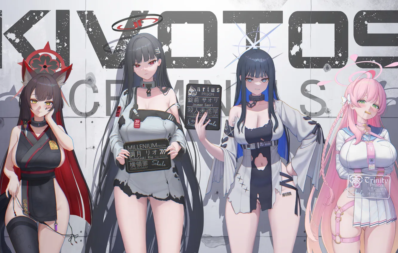 Photo wallpaper sexy girl, Rio, Blue Archive