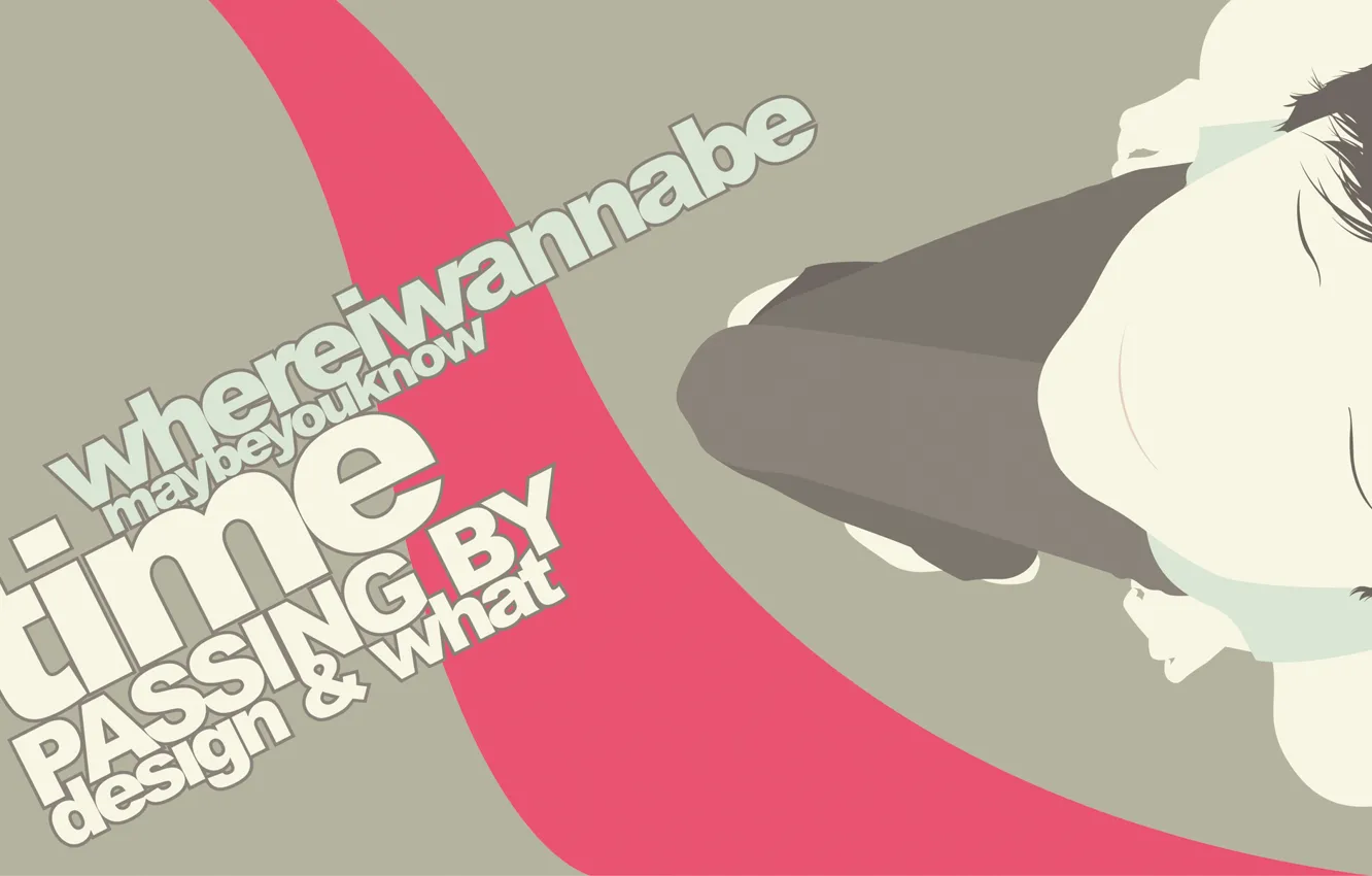 Photo wallpaper girl, style, the inscription, Wallpaper, color, vector, art, picture