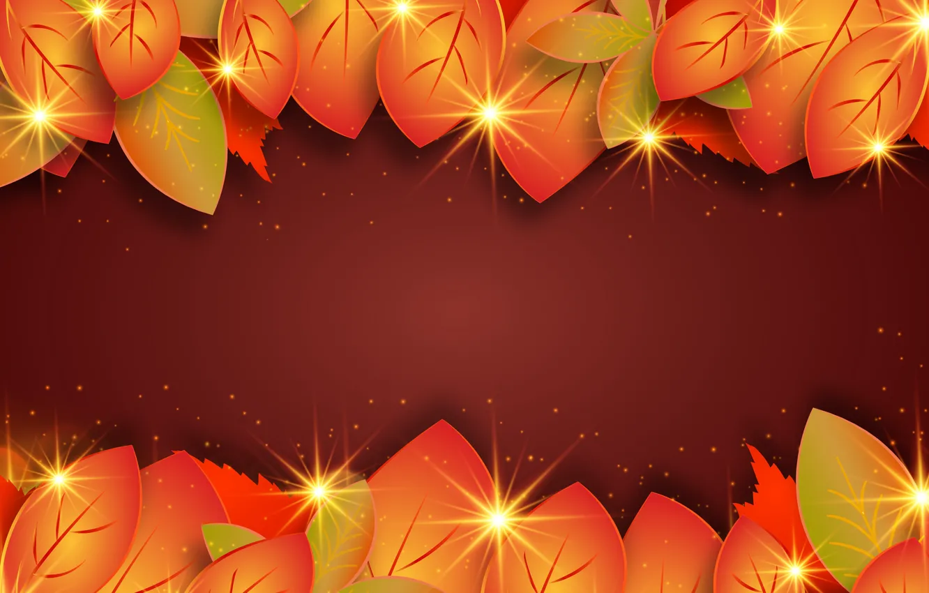 Photo wallpaper autumn, leaves, orange, background, texture, Burgundy