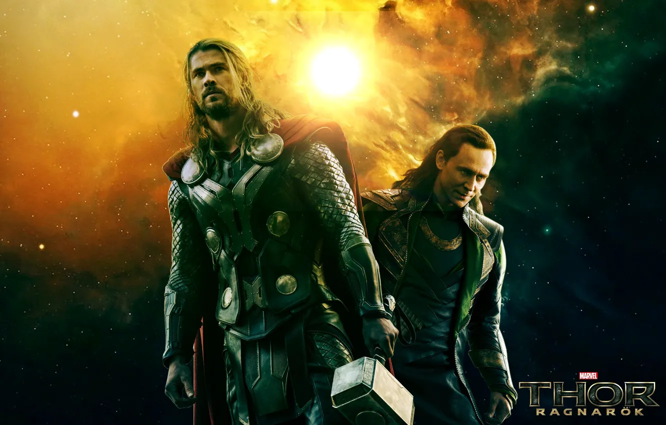 Photo wallpaper cinema, armor, weapon, movie, hero, Thor, film, Loki