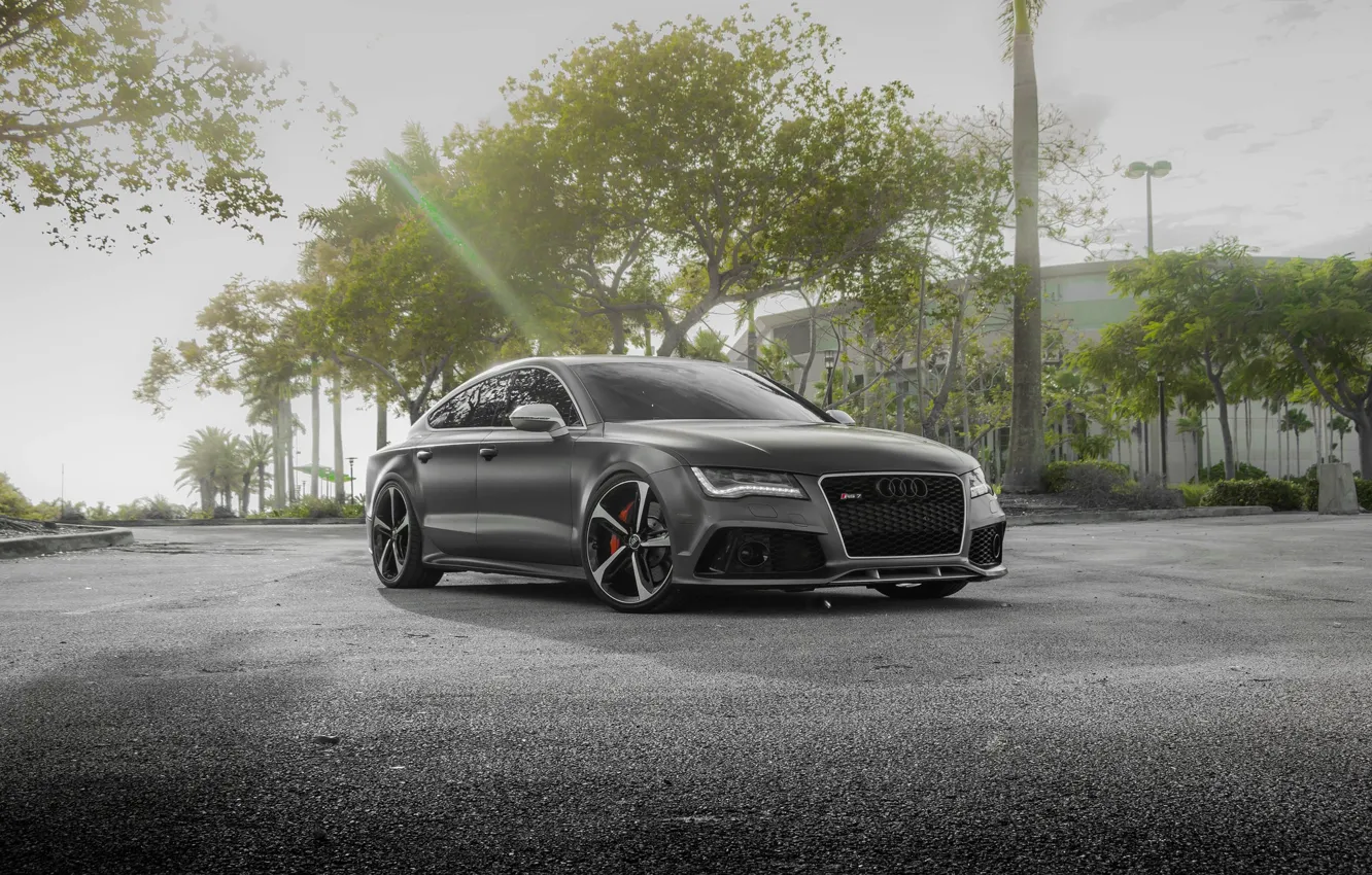 Photo wallpaper Audi, VAG, RS7, Graphite