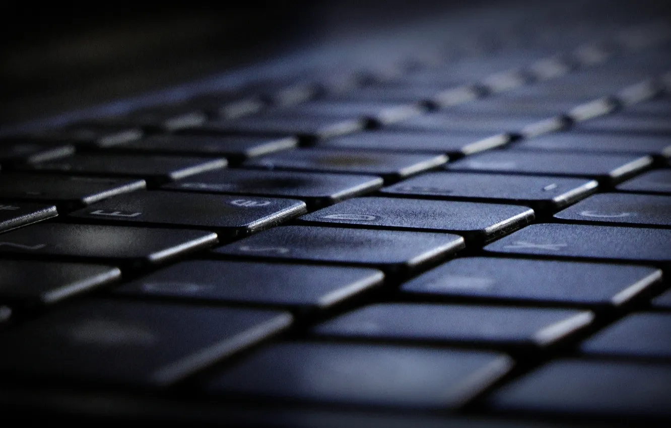 Photo wallpaper macro, black, keyboard