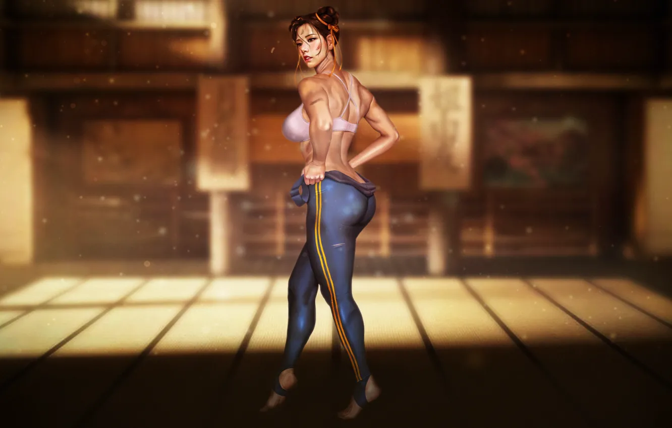 Photo wallpaper girl, figure, art, art, Street Fighter, Chun-Li, Characters, Chun li