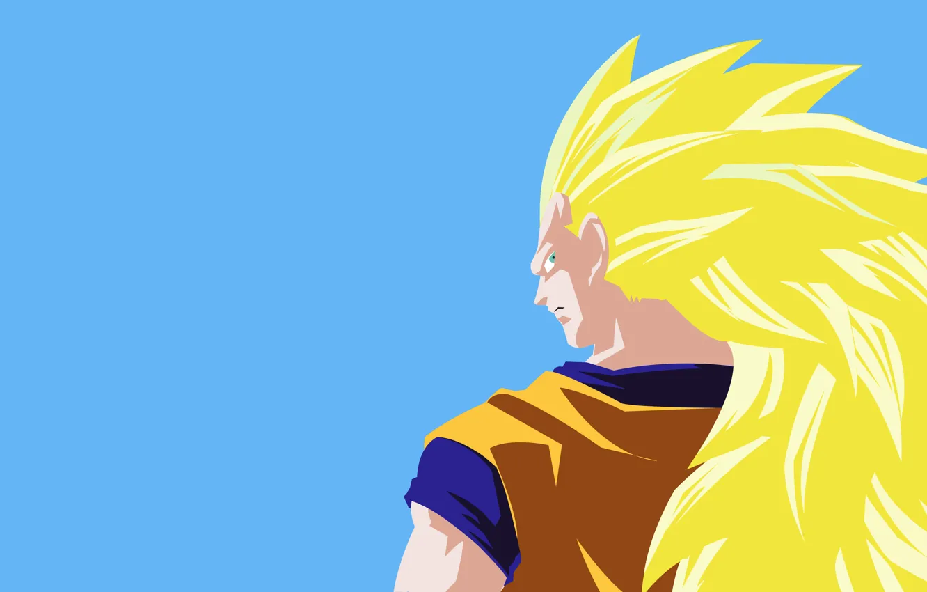 Photo wallpaper look, background, guy, blonde, Dragon Ball