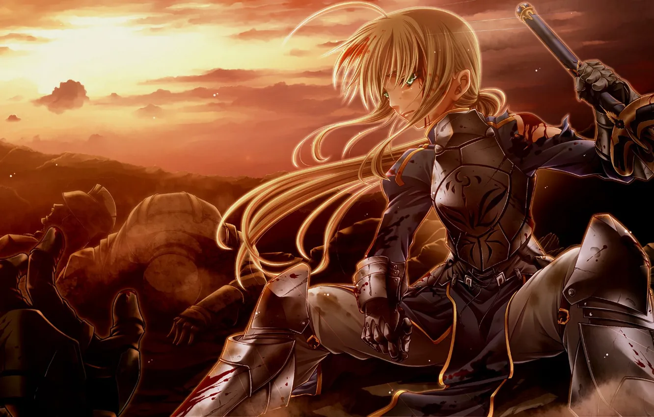 Photo wallpaper battlefield, the saber, Fate / Stay Night