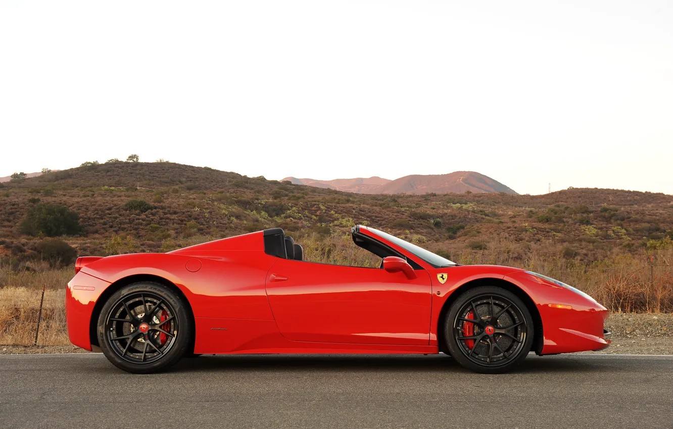 Photo wallpaper Ferrari, side, 458, Hennessey, Hennessey Ferrari 458 Spider