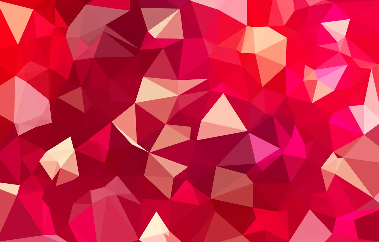 Photo wallpaper line, red, pink, triangles, texture, bending, faces, geometry