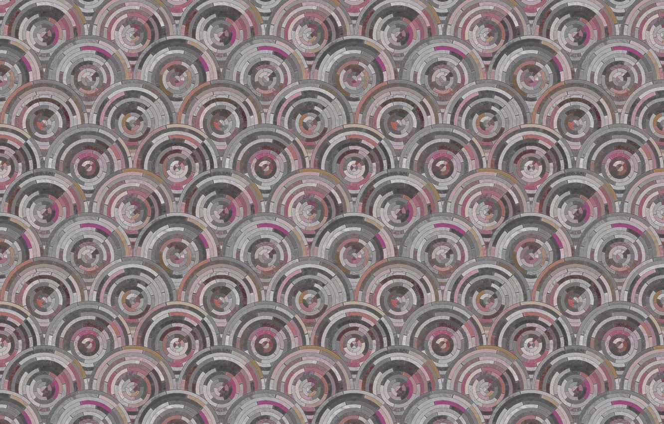 Photo wallpaper circles, background, ring, grey background, texture, segment, washer
