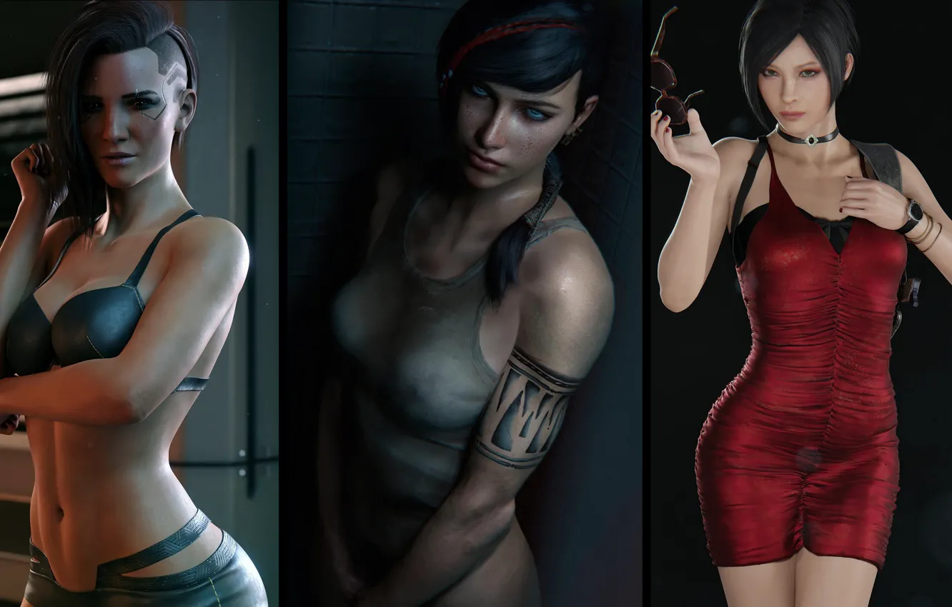 Photo wallpaper Gears of War, Ada Wong, Residen Evil, Kait Diaz, Resident evil 2, Gears 5, Cyberpunk2077
