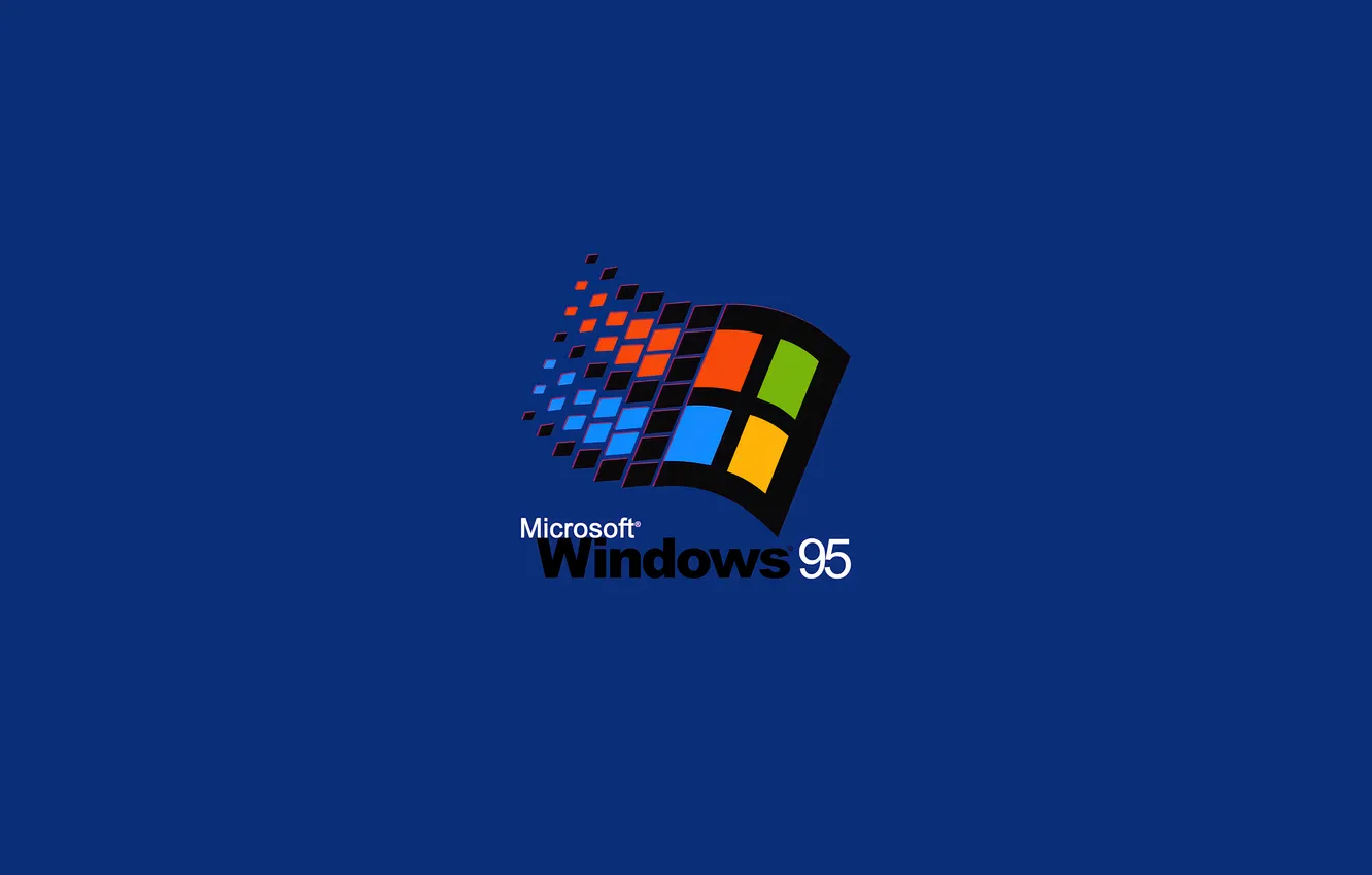 Photo wallpaper logo, logo, window, Microsoft, windows, operating system, windows 95