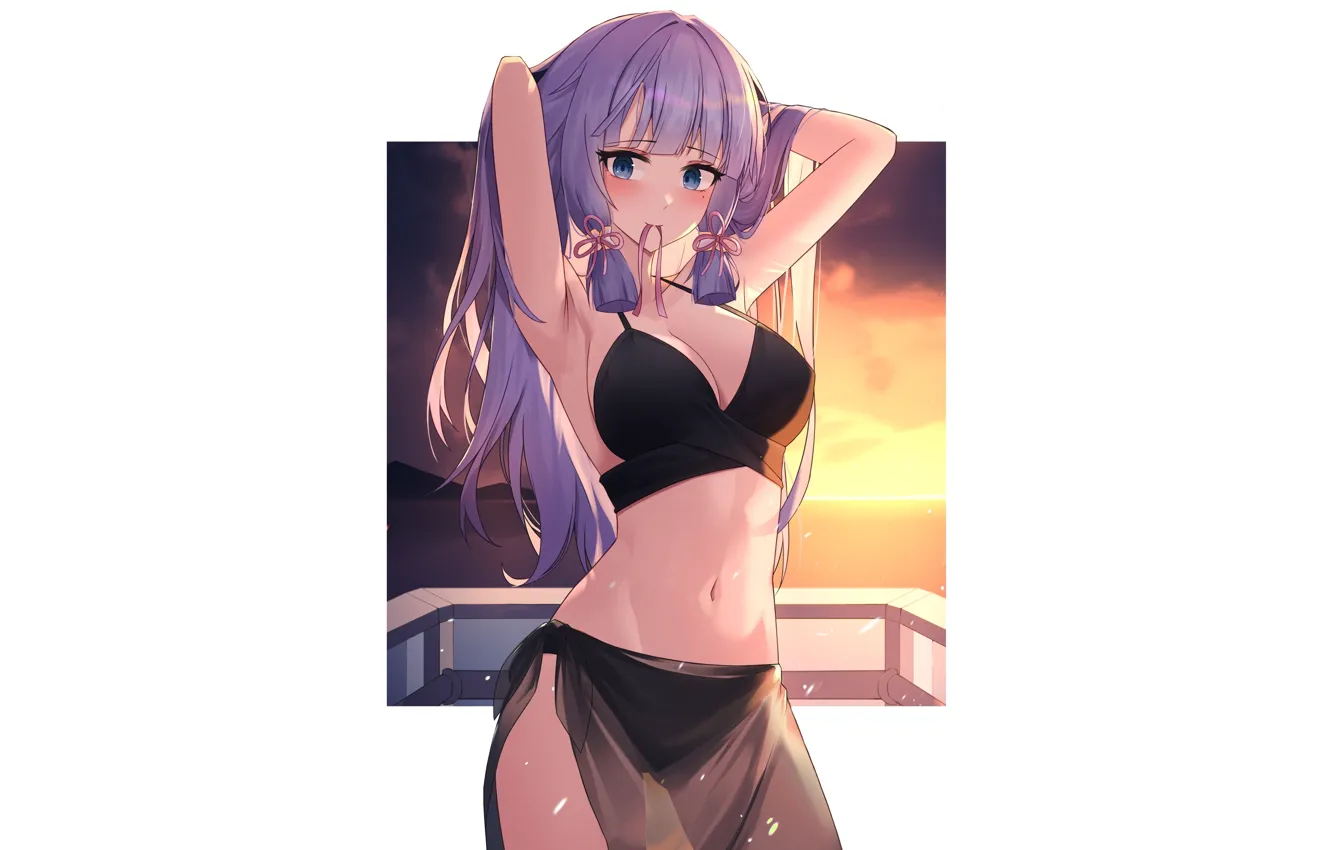 Photo wallpaper kawaii, girl, sexy, twilight, sunset, anime, babe, cute