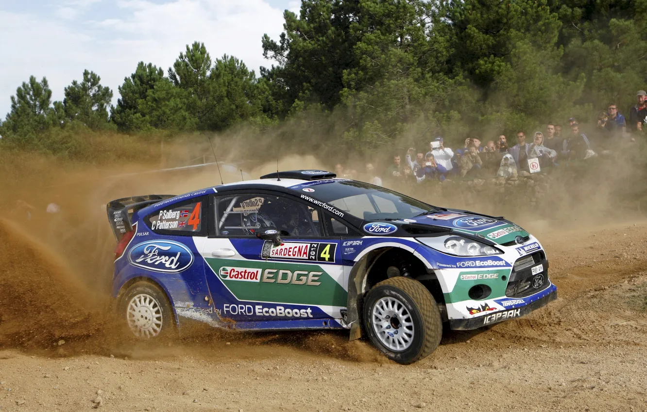 Photo wallpaper race, sport, people, Ford, dust, Ford, WRC, Rally