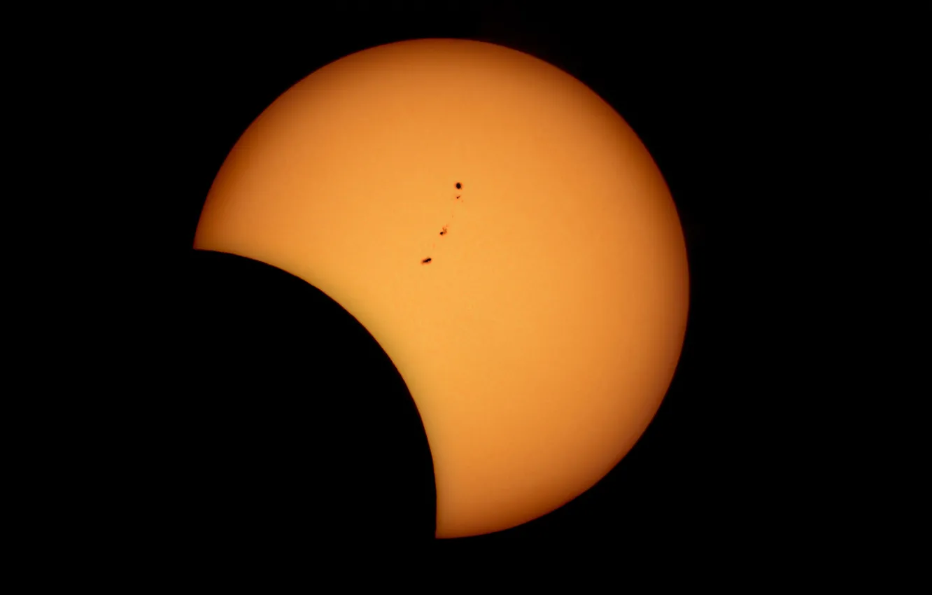 Photo wallpaper star, planet, The sun, The moon, solar Eclipse
