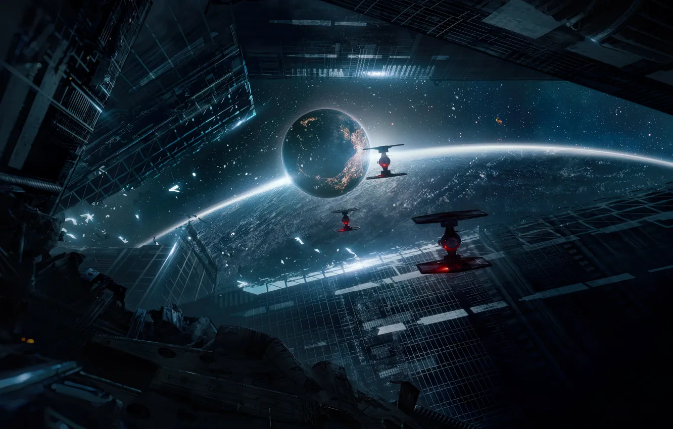 Photo wallpaper Star Wars, space, sci-fi