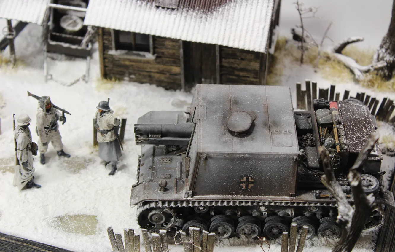 Photo wallpaper toy, soldiers, model, StuIG 33B, Assault gun