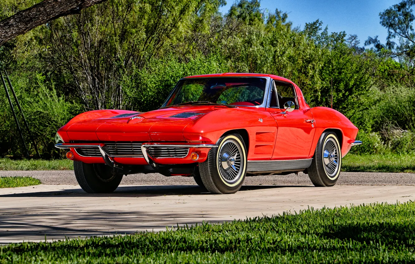Photo wallpaper Corvette, Chevrolet, Chevrolet, Stingray, Corvette, 1963